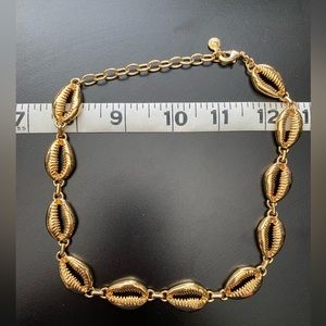 BaubleBar gold cockle shell necklace